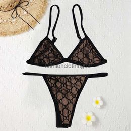 2024SS Fashion Womens Designer Swimwear Suit Colourful Letter Printed Ladies Bikinis Travel Party Women Sexy Swimsuits Plus Asian Size S-XL