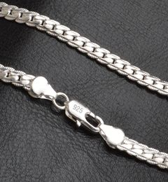 20 Inch 5MM Trendy Men 925 Silver Necklace Chain For Women Party Fashion Silver Figaro Chain Necklace Boy Accessories9686208