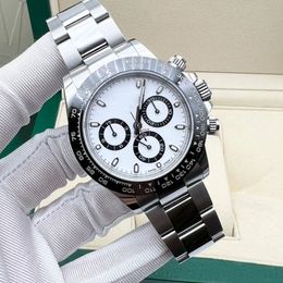 Relógio masculino designer automático movimento mecânico relógio de pulso pulseira de borracha de aço inoxidável moldura cerâmica 126508