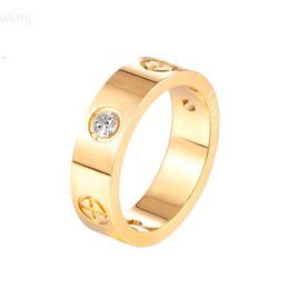 Fashion 18k High Quality Ring for Women Men Brand Jewellery Stainless Steel Jewellery Gold Pvd Cz Crystal Love Ring