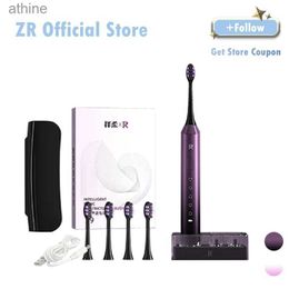 Electric Toothbrushes Replacement Heads ZR Sonic Toothbrush Z9 Smart Timer IPX8 Waterproof Dupont Bristles 5 Modes Travel Case Adult YQ240124