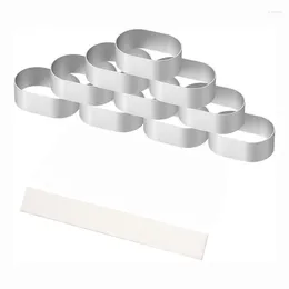 Baking Moulds 10Pcs Cheese Molds Aluminium Alloy Oval Mold Mousse Bread Cake With 100Pcs Liner Paper Tool