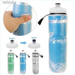 Water Bottles Cages Bicycle Water Bottles Cycling Bottle Dual Layer Thermal Keeping Travel Gym Outdoor Equipment Drinking Canteen Sport Bottle 710mlL240124