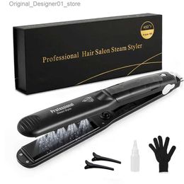 Hair Straighteners Steam Straightener Professional Ceramic Vapour Flat Iron 450 Fast Heat Argan Oil Treatment Care Tools Q240125