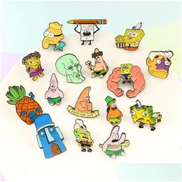 Cartoon Accessories Cute Muscar French Fries Brooch Enamel Pins Metal Broches For Men Women Badge Pines Metalicos Brosche 16 Colours Dr Otiyw