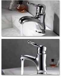 Bathroom Sink Faucets Modern High Quality Brass Faucet Chrome Plated Cold Water Basin Mixer Tap One Hole Handle Lavabo