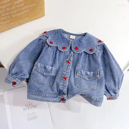 Jackets Girls' Jean Jacket Spring Clothes Children's Western Style And Autumn Clothing Korean Baby Gi