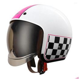 Motorcycle Helmets Size White Track Wear-Resistant Motocross Equipment Anti-Fall Racing Open Face Helmet Breathable Protection Drop De Ot5Yd