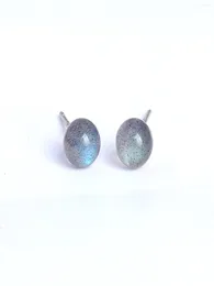 Stud Earrings Labradorite Round 5mm Nature Beads