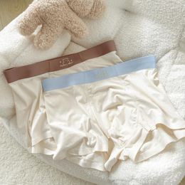 Underpants Autumn Winter Brushed Soft Boxers Men Underwear Adult Japanese Cute Bear Simple NX04