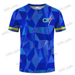 Men's T-Shirts 2023 Summer Men's Round Neck Breathable Cycling New Simple Cr7 Class Badminton Wear Short Sleeve Fitness Y2k Men'sCampingt-Shirt T240124