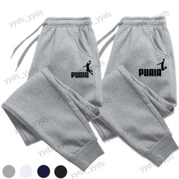 Men's Pants Mens Print Jogging Pants Sports Pants Fitness Running Trousers Harajuku Style Solid Color Sweatpants Easy to Match Home Pants T240124