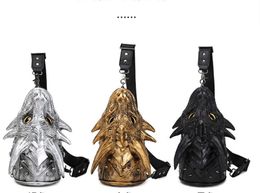 3D Embossed Dragon Chest Pack for Women Unique Originality Men Bag personality Chest Bags Fashion Rock Cool Halloween Party Bag