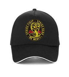 Cobra Kai men hat boxing Strike First Strike Hard No Mercy 80s Karate Kid Movie Men039s Baseball cap snapback hat78273852361597