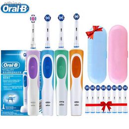 Electric Toothbrushes Replacement Heads Oral B Dual Clean Toothbrush Rotation Vibration Type Rechargeable Tooth Brush with 8 + Storage Box YQ240124