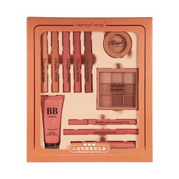 Beginner Makeup Kit Includes 5 Lipsticks Eyeliner Eye Shadow Mascara Blush BB Cream Foundation Complete Set of Cosmetics 240119