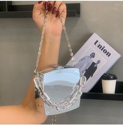 2024 New Top Box Small Bags for Women New Fashion Chain Purses and Handbags Mirror Square Shoulder Bag High Quality Crossbody Bags Girls Wallets