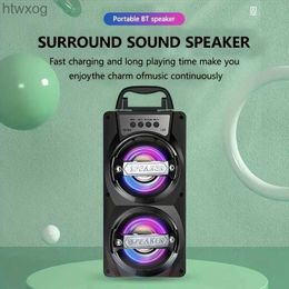 Portable Speakers Dual Speakers Wireless Bluetooth Speaker Outdoor Music Box Subwoofer Soundbar Colourful LED Light Music Player for Karaoke Free YQ240124