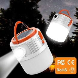 Camping Lantern Solar Camping Light LED Mobile Outdoor Emergency Light USB Rechargeable Camping Light Camping Lamp YQ240124