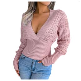 Women's Sweaters Y2k Knitted Sexy Cross Cardigan Women V Collar Sweater Coat Vintage Long Sleeve Midriff Top Autumn Fashion Girls Knitwear