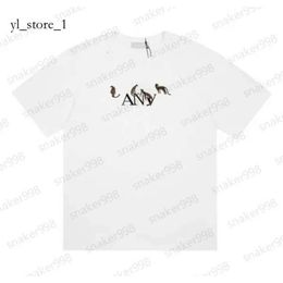 2024 Lanvins T-shirts Mens Women Designers Short Sleeves Fashion Summer Spring Casual Cotton Tees Italy Style Tops Black White Green Lanvin Letter T Shirt 6174