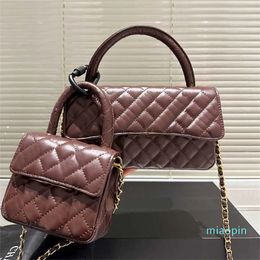 2 Pcs Designer Tote Bag Lady Luxury Handbags Top Quality Versatile Crossbody Bags Chan Crossbody Shoulder Lattice Purse Handbag