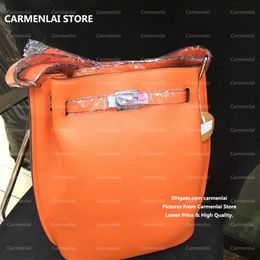 Classic 35cm Tote bucket bag womens fashion handbags purse cowskin genuine real leather ladies causal crossbody shouder bags281O
