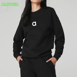 AL0YOGA-48 New Designer Crewneck Warm Men And Women Fashion Street Pullover Sweatshirt