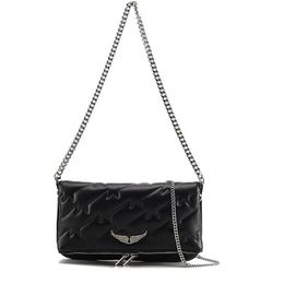 Fashion Designer Women's Handbags Bag zadig Wings Diamond-ironing Shoulder Bag Messenger Sheepskin Leather Crossbody Two Chai250L