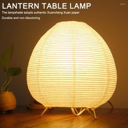 Table Lamps Creative Tripod Floor Lamp Rice Paper Desktop Decorative Lantern Light Handmade Simple LED Lighting For Home Decorations