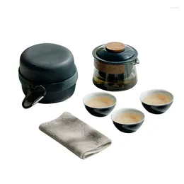 Teaware Sets 1 Bowl 3 Cups Teapot And Tea Cup Set Kits Household Making Chinese Supplies Home Travel Outdoor Portable