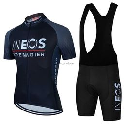 Men's Tracksuits 2022 INEOS Cycling Jersey Sets Cycling Bicyc Suit Bicyc Short Seve Cycling Clothing Bike Maillot Cycling Jersey Bib ShortsH24123