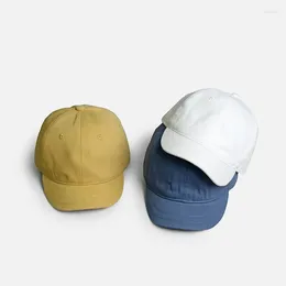 Ball Caps Short Brim Adjustable Solid Color Shade Men Baseball Cap Spring Summer Sun Protection Women Peaked Dad Hat
