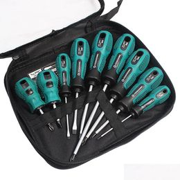 Professional Hand Tool Sets Hilda 9 In 1 Screwdriver Set Mti-Bit Tools Repair Torx Screw Driver Screwdrivers Kit Home Usef Mti H Drop Otktb