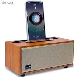 Portable Speakers caixa de som Subwoofer Bluetooth Speaker Multifunctional Wooden TWS Wireless Remote Sound System Portable Home Theater FM Radio YQ240124