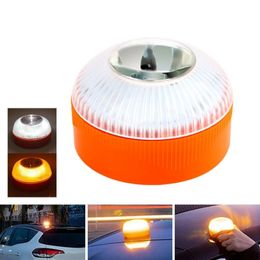 Magnetic Car Led Strobe Emergency Light Flashlight Induction Road Accident Lamp Beacon Safety Accessory Yellow Red Blue White