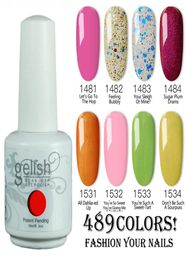 12pcslot 100 Brand New Harmony Gelish Nail Polish Soak Off UV Gel polish 489 Fashion Colors4671122