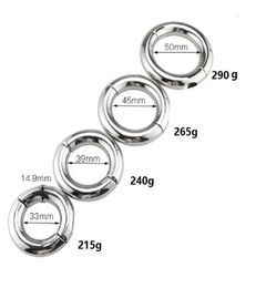 Chastity Devices New Stretcher Weight Stainless Steel Ball Stretcher Man Enhancer Chastity Ring R979773213