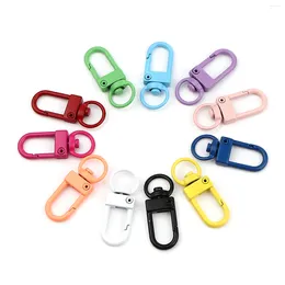 Keychains 10PCs Multicolor Iron Key Chain U Shaped Hooks For Girl Women Handmade Ring Lobster Clasp Jewellery Findings Gift