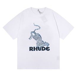 RH Designers mens rhude Embroidery T Shirts For summer Mens tops Letter polos shirt Womens tshirts Clothing Short Sleeved large Plus Size 100% cotton Tees Size S-XL 22