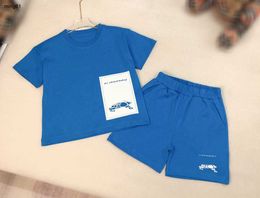 Brand kids tracksuits summer Short sleeve suit Size 90-160 Solid Colour Minimalist design baby clothes boys T-shirts and shorts Jan20