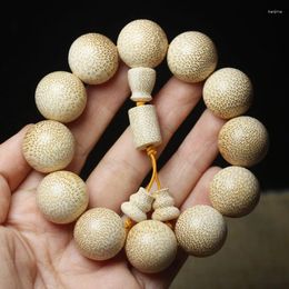 Strand Natural Golden Silk Bamboo Fish Beads Bracelet