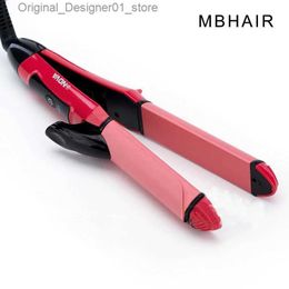 Hair Straighteners MBHAIR Hair StraightenerCeramic curling iron and Nano Titanium Ceramic Hair Straightener Wand Curling iron Free Shipping Q240124