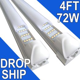 4Foot LED Shop Light Garage 72W 6500K 72000LM White Light,T8 4FT LED Tube Lights Warehouse Workshop Basement,Linkables LED ShopLights usastock