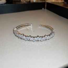 Bangle 2024 Korean Exquisite Geometric Opening Bracelet Sweet Elegant Fashion Simple Women's Jewellery