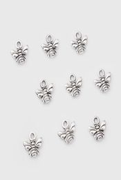 200Pcs alloy Bee Antique silver Charms Pendant For necklace Jewellery Making findings Craft 11x10mm3629415