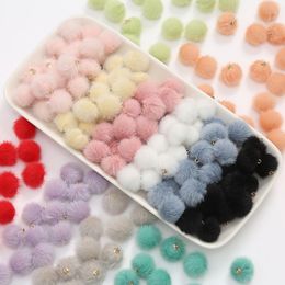 Plush Ball Charms Pendant Wool for Bracelets Necklace Earring Jewellery Making Supplies Kit for Adults Kids DIY Crafts Wholesale