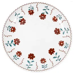 Dinnerware Sets Japanese Ceramic Dinner Plate Dish Plates Serving Kitchen Multi-use Ceramics Floral Pattern Pasta Trays For Decor