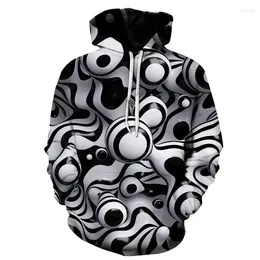 Men's Hoodies Autumn And Winter Colored Irregular Printed Graphic Hooded Sweater Casual Unisex Loose Oversized Clothing Hoodie.