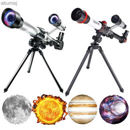 Telescopes HD High Children Monocular With Tripod Science Experiment Astronomical Telescope Stargazing Binocular Student Teaching Equipment YQ240124